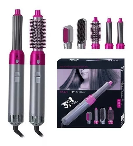 Secador de Cabello Profesional 5 en 1 con Accesorios Intercambiables | Tecnología Cerámica